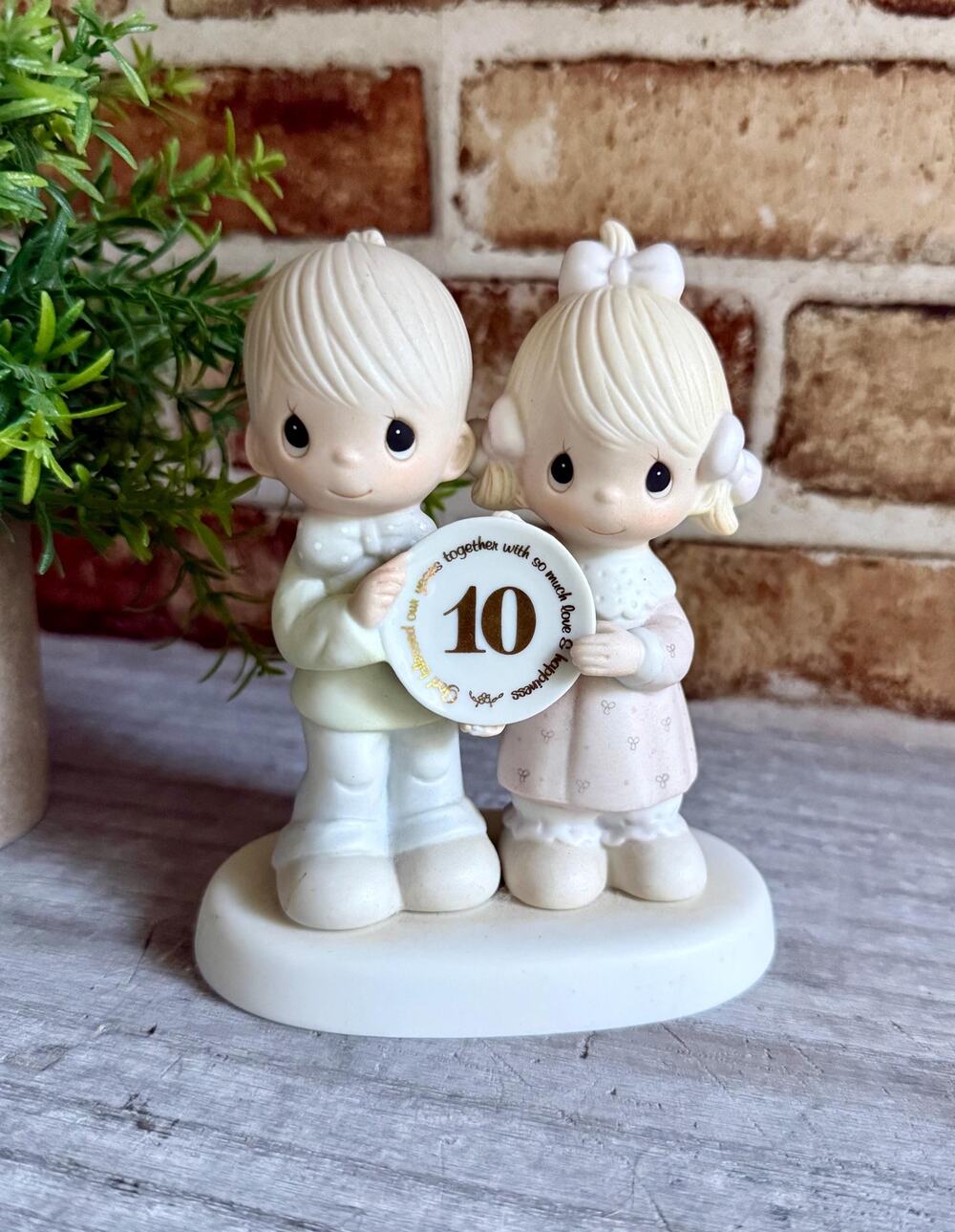 Precious Moments 10th Anniversary Figurine | Enesco God Blessed Our Years